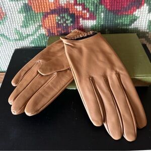 NWOT Danier Leather Driving Gloves Women’s sz XL Lined Tan Leather Gloves